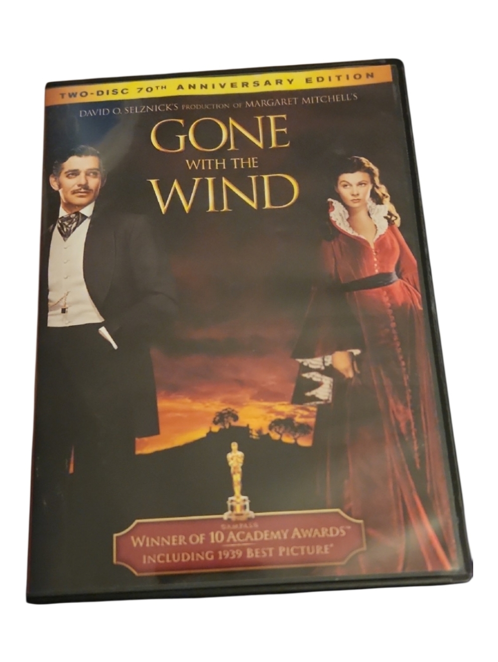 Gone With The Wind DVD - 70th Anniversary Edition - Black/Gold/Red